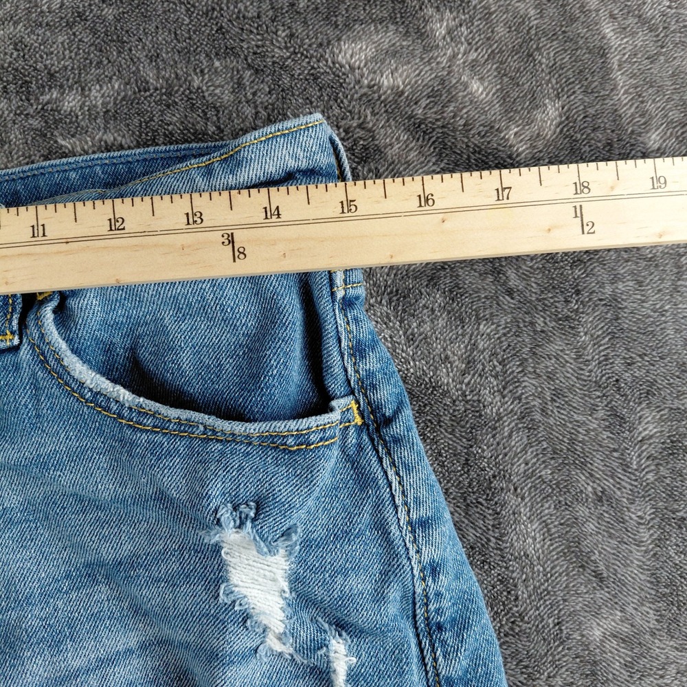 Hollister High Rise Vintage Short 7 w28 Light Wash Distressed Sunflower Denim 4" - Picture 6 of 8